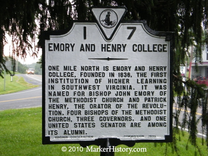 Emory and Henry College Marker, I7